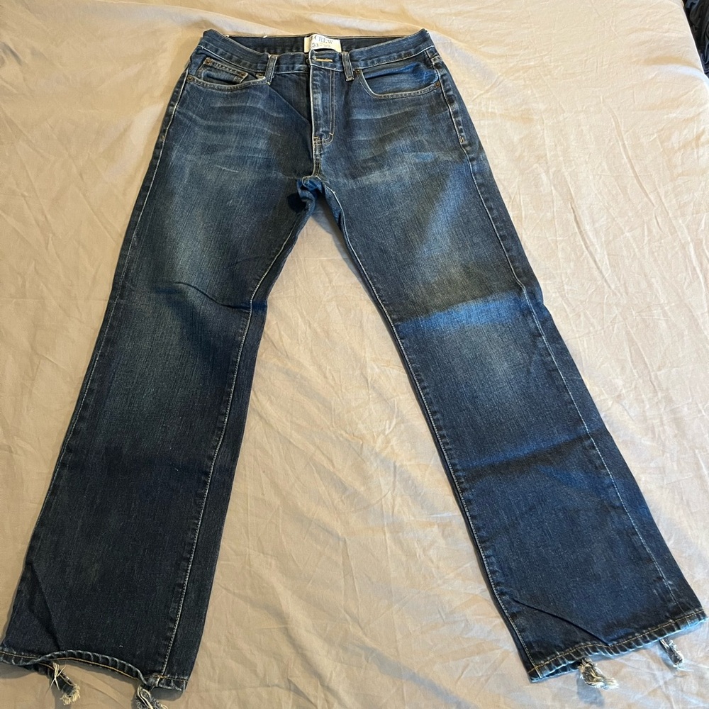 J. Crew Men's Dark Blue Bootcut Jeans